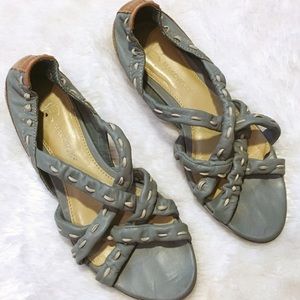 B. Makowsky Leather Sandals 6.5